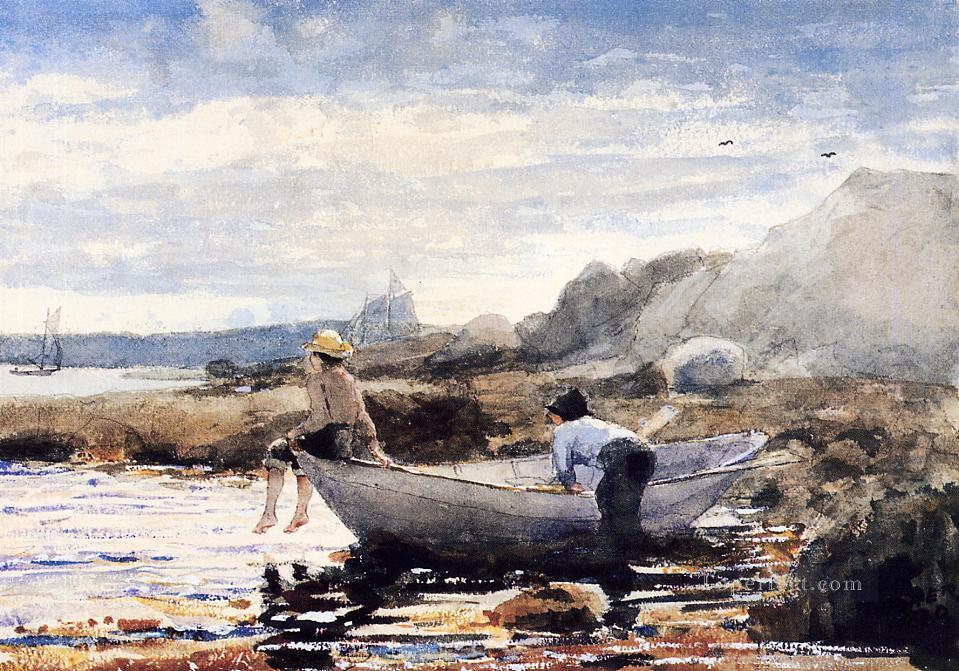 Niños en una acuarela de Dory Winslow Homer Pintura al óleo